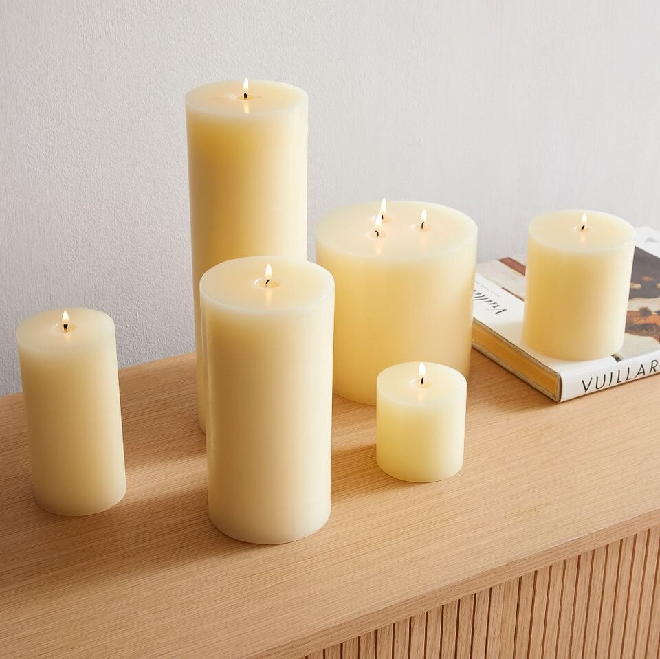 Unscented Wax Pillar Candle West Elm Australia